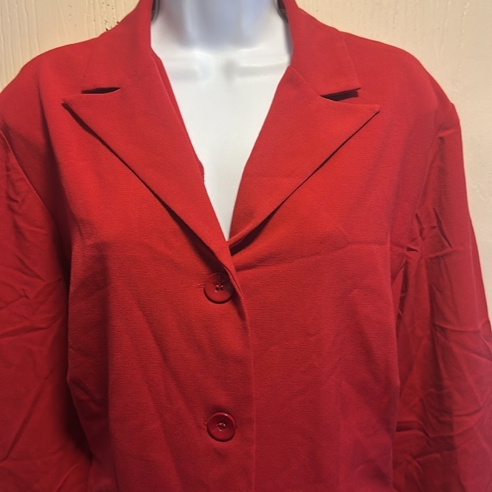 Danny Nicole Red Blazer - Women's Plus Size 18W - Classic Statement Piece - Picture 10 of 12